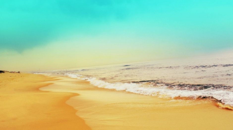 海滩自然风光宽屏高清壁纸