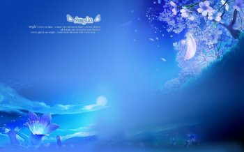 绿色清新自然轻盈精灵桌面壁纸