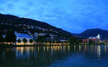 挪威卑尔根自然风光高清图片桌面壁纸