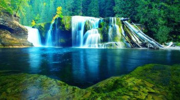 清新秀丽的山水风景图画