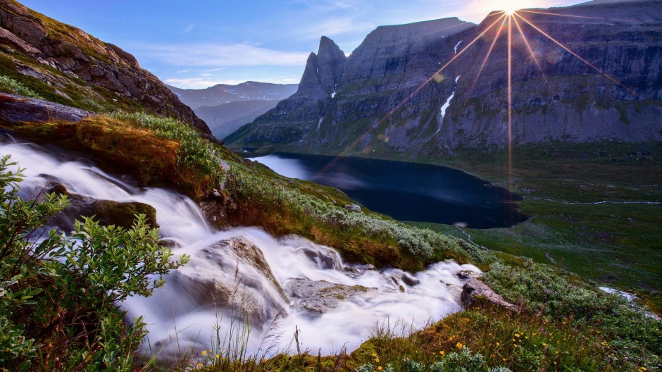 清新秀丽的山水风景图画