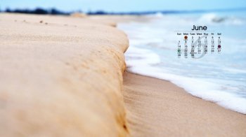 2015年6月日历风景壁纸桌面