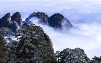 崇山峻岭迷人风景宽屏图片
