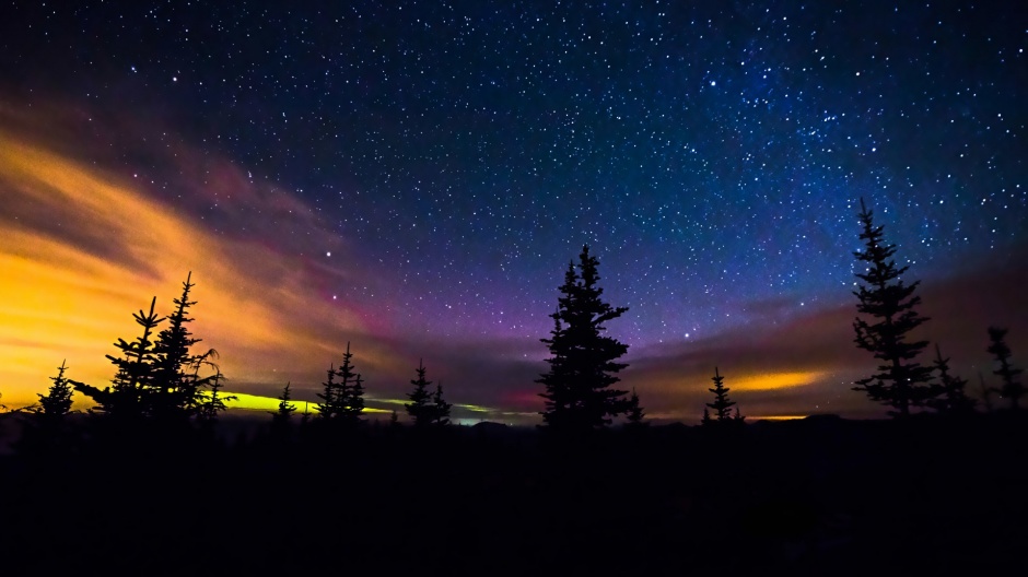 唯美夜晚漫天星空风景图片
