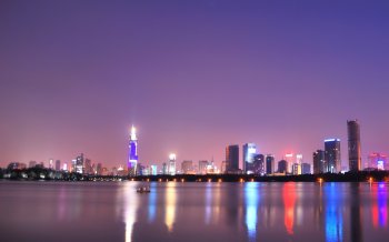 唯美绚丽的城市夜景桌面壁纸下载