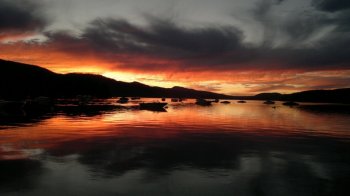 落日余晖自然风景壁纸