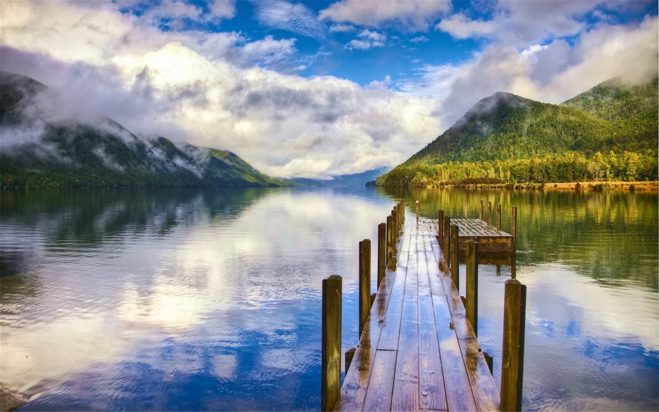 山清水秀绿色自然风景摄影图片