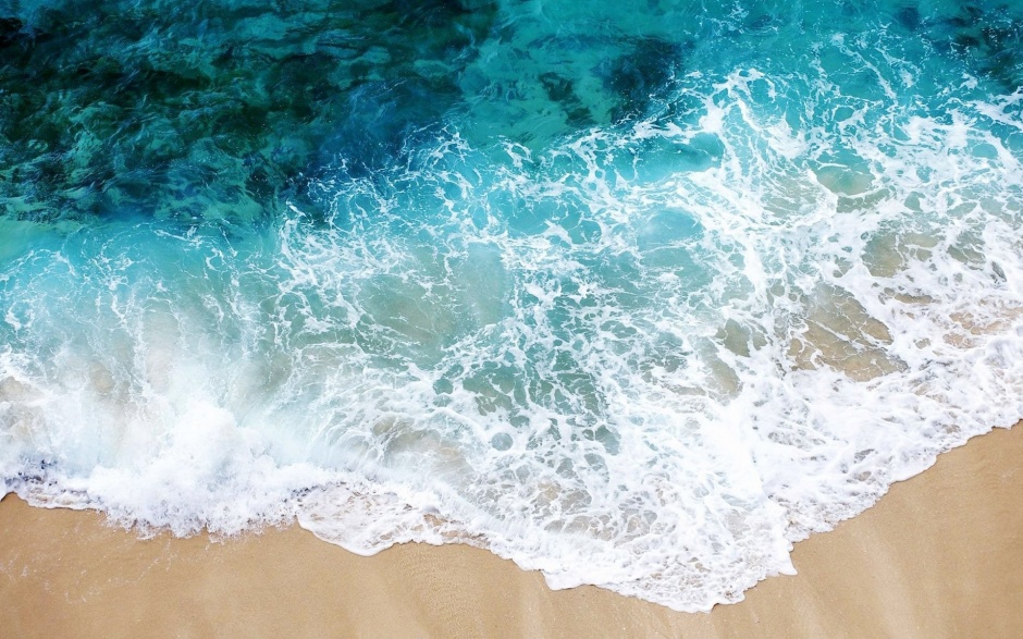 清新优美的沙滩风光海边风景图片