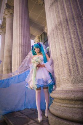 Miku花嫁cosplay美女图片