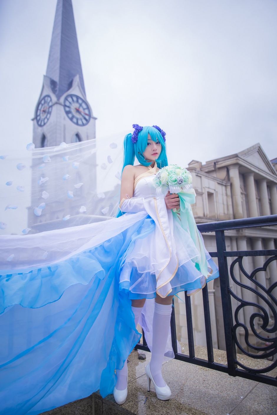 Miku花嫁cosplay美女图片