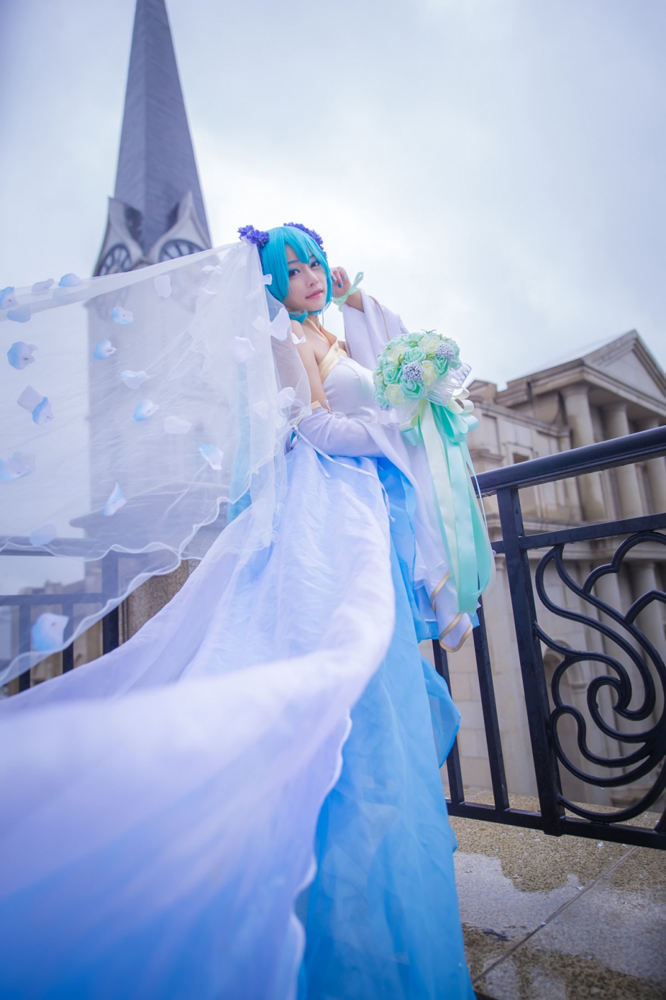 Miku花嫁cosplay美女图片