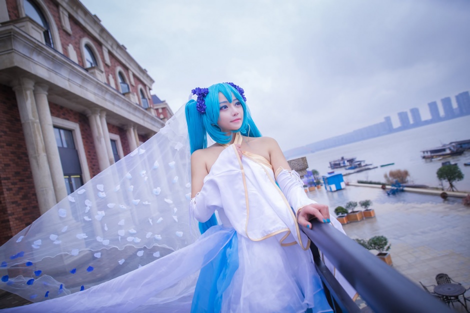 Miku花嫁cosplay美女图片