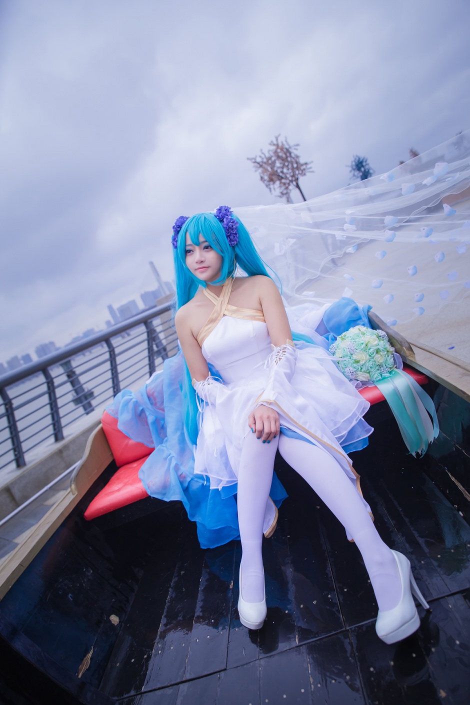 Miku花嫁cosplay美女图片