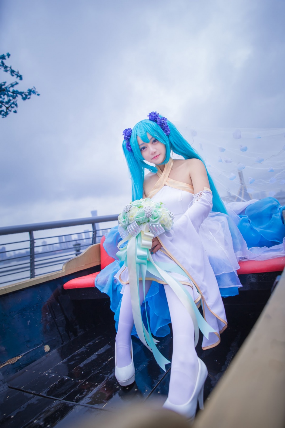 Miku花嫁cosplay美女图片