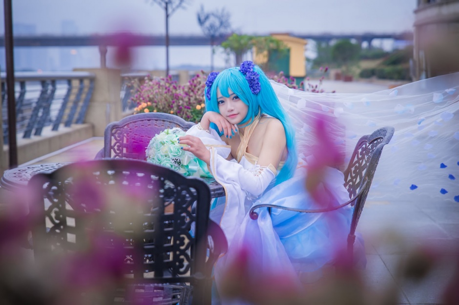 Miku花嫁cosplay美女图片