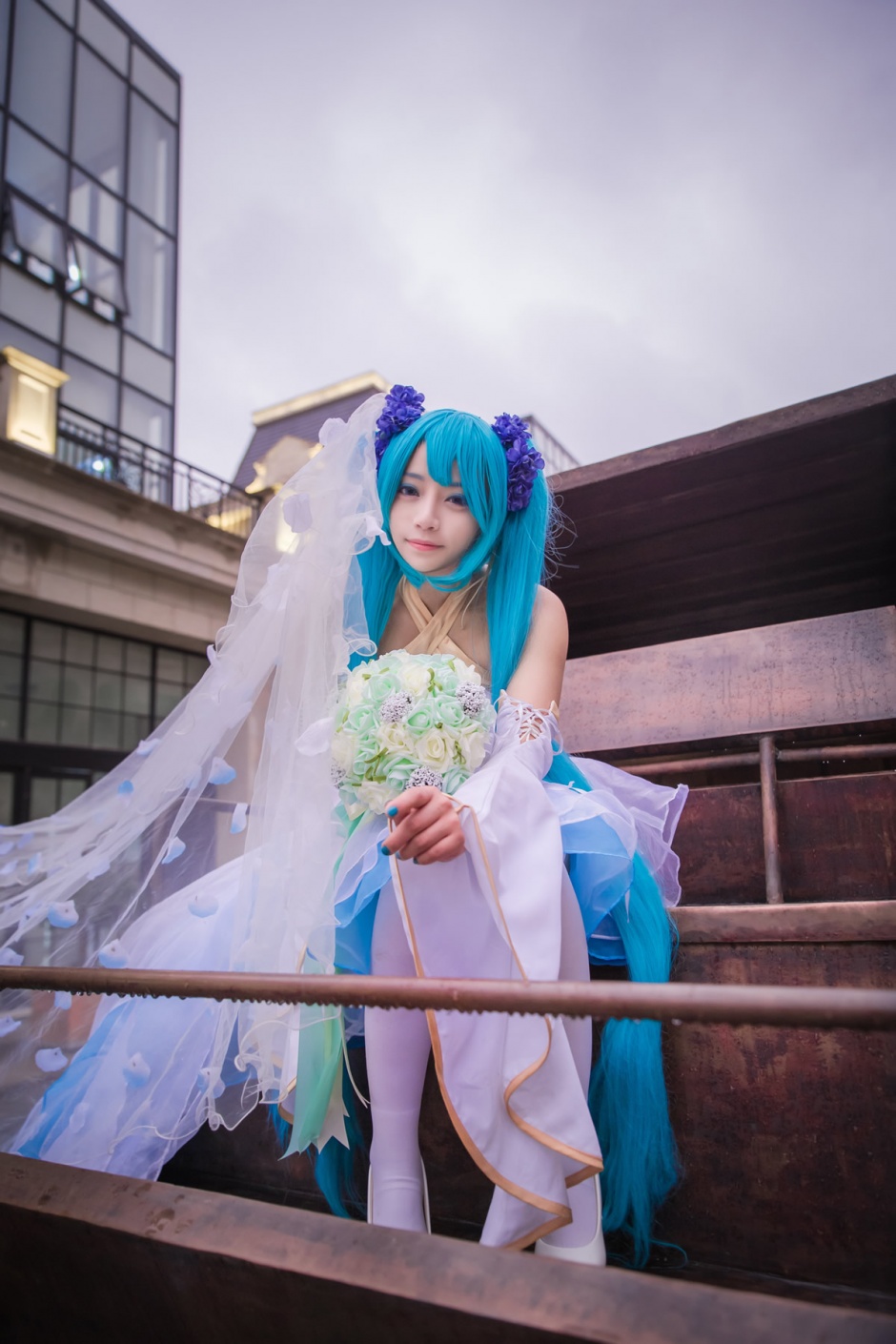 Miku花嫁cosplay美女图片