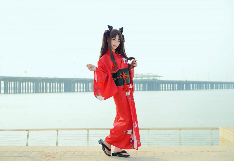 和服美少女远坂凛Cosplay精美图片