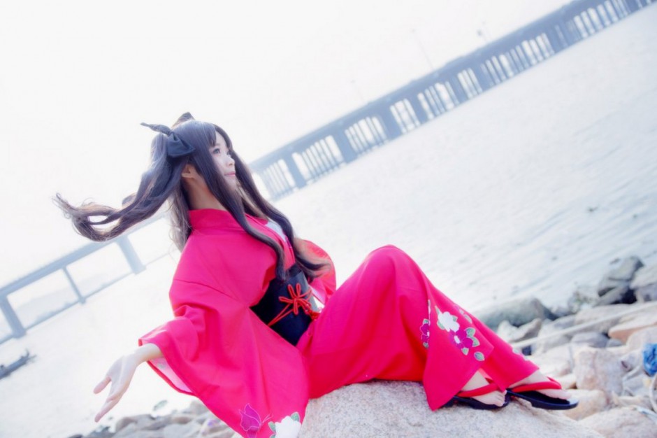 和服美少女远坂凛Cosplay精美图片