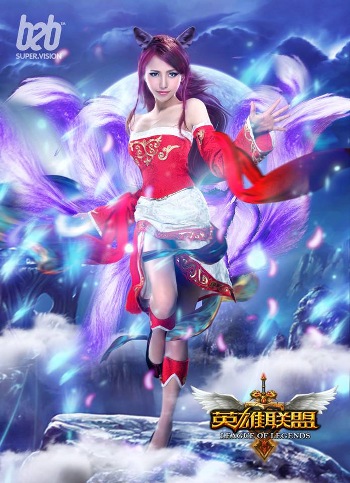 韩国美女Cosplay英雄联盟阿狸写真图片