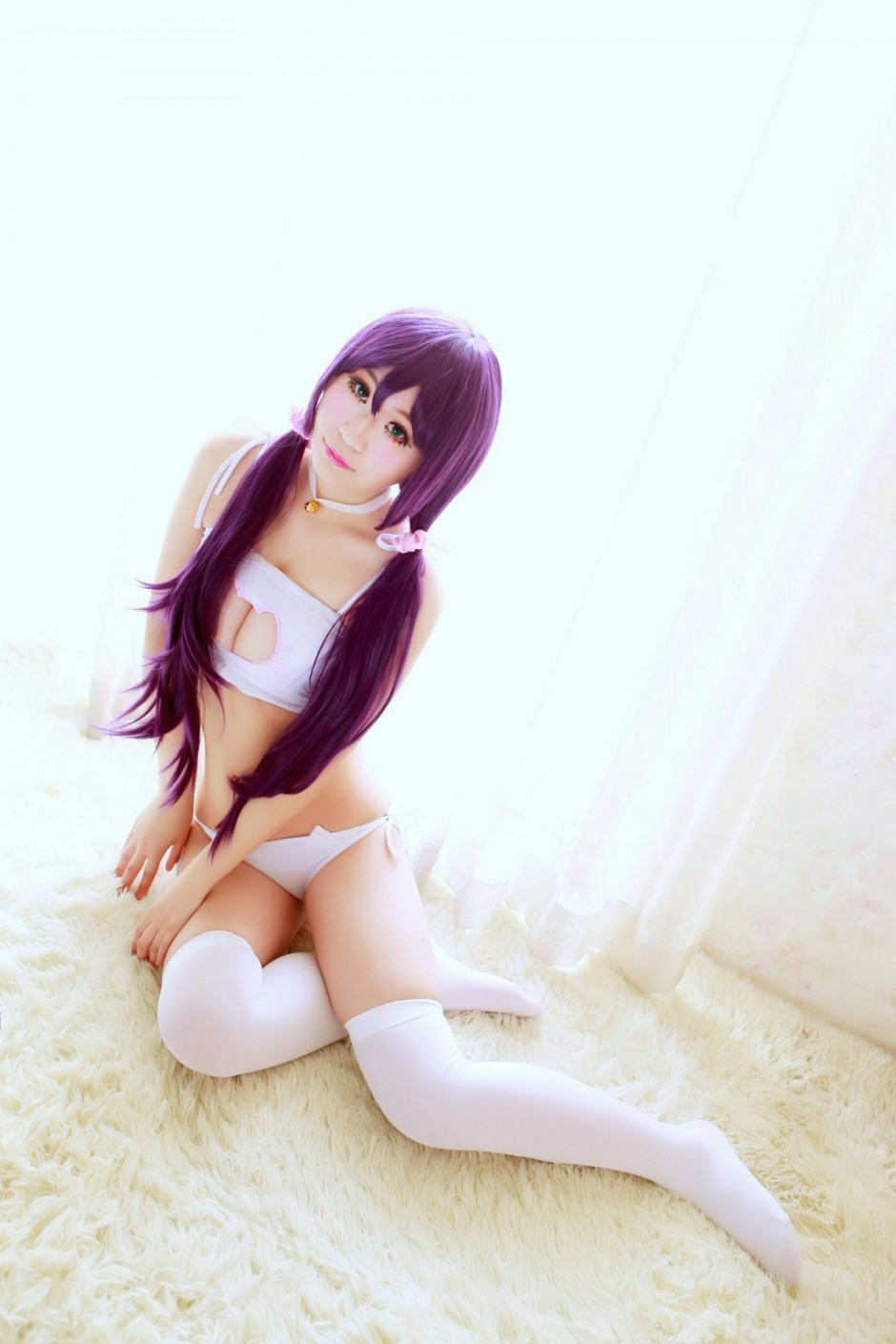 性感妹子秒变东条希cos图片