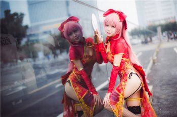旗袍美女cosplay巡音Luka福利图片