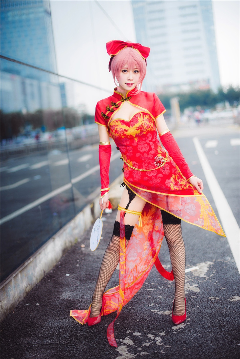 旗袍美女cosplay巡音Luka福利图片