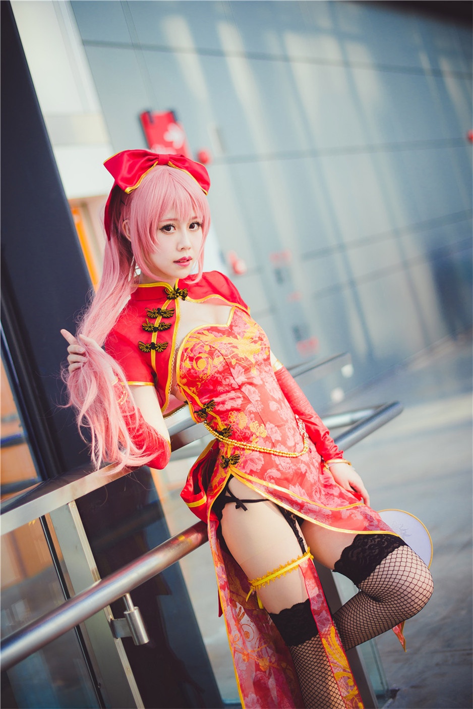 旗袍美女cosplay巡音Luka福利图片