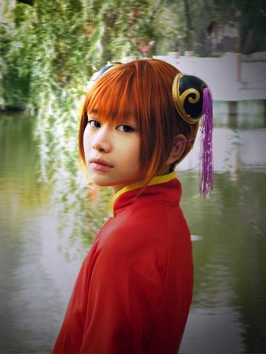 超萌的美少女银魂神乐cos图片