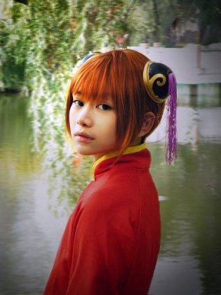 超萌的美少女银魂神乐cos图片