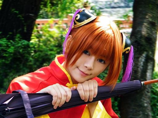 超萌的美少女银魂神乐cos图片