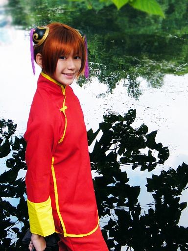 超萌的美少女银魂神乐cos图片