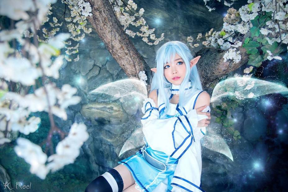 美女cosplay动漫人物亚丝娜图片