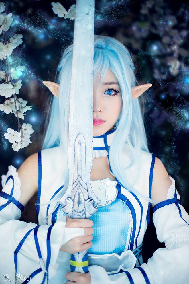 美女cosplay动漫人物亚丝娜图片