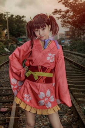 双马尾萌妹cosplay美女壁纸