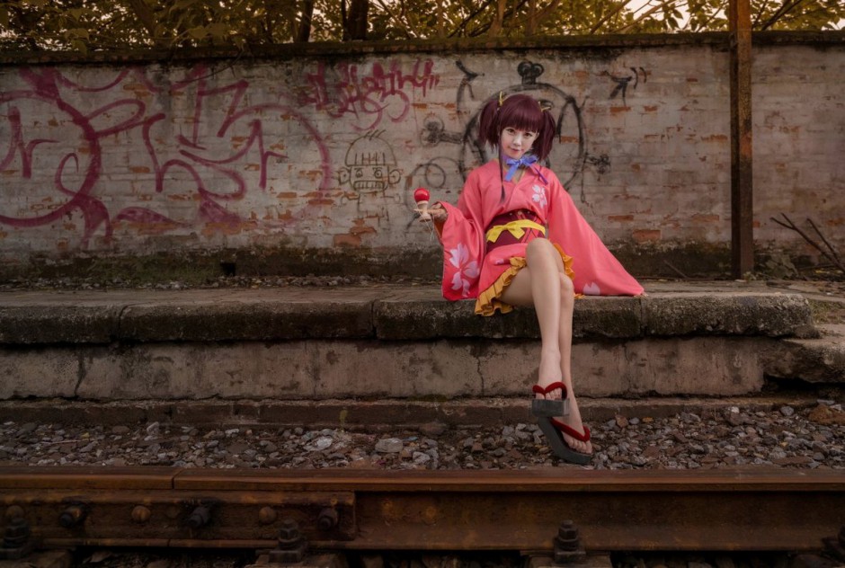 双马尾萌妹cosplay美女壁纸