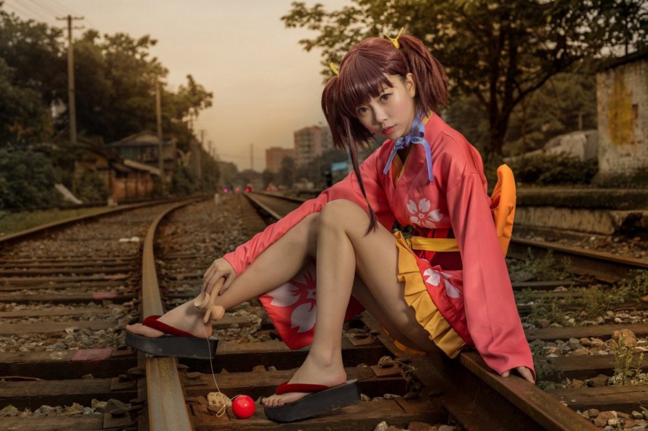 双马尾萌妹cosplay美女壁纸