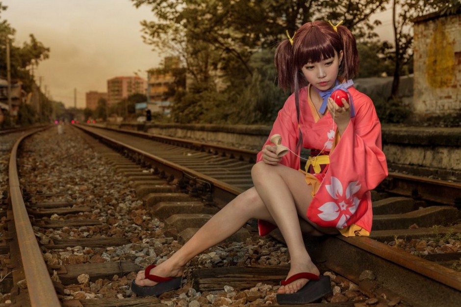 双马尾萌妹cosplay美女壁纸