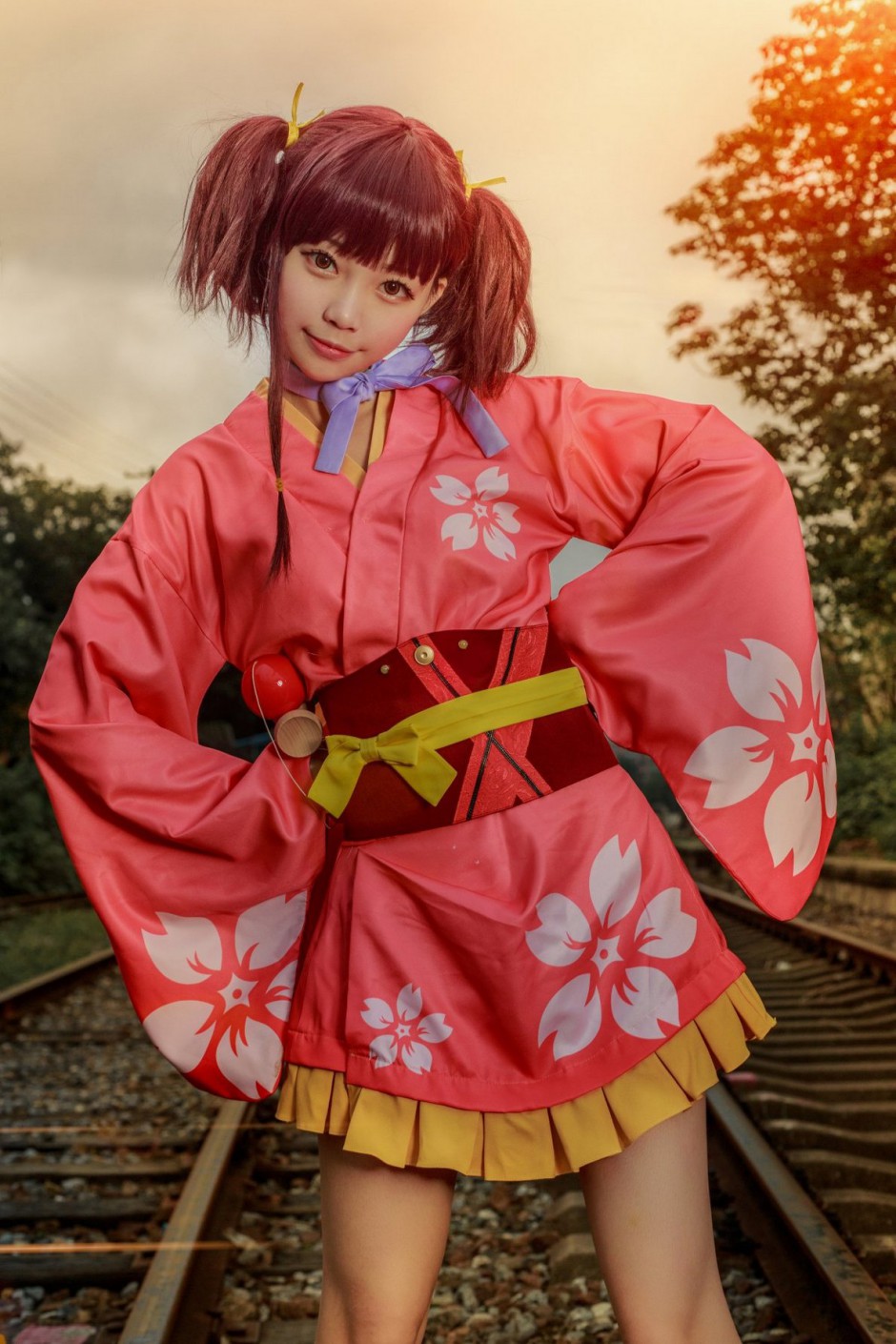 双马尾萌妹cosplay美女壁纸