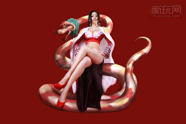 极品长发美女性感cospaly女帝蛇姬