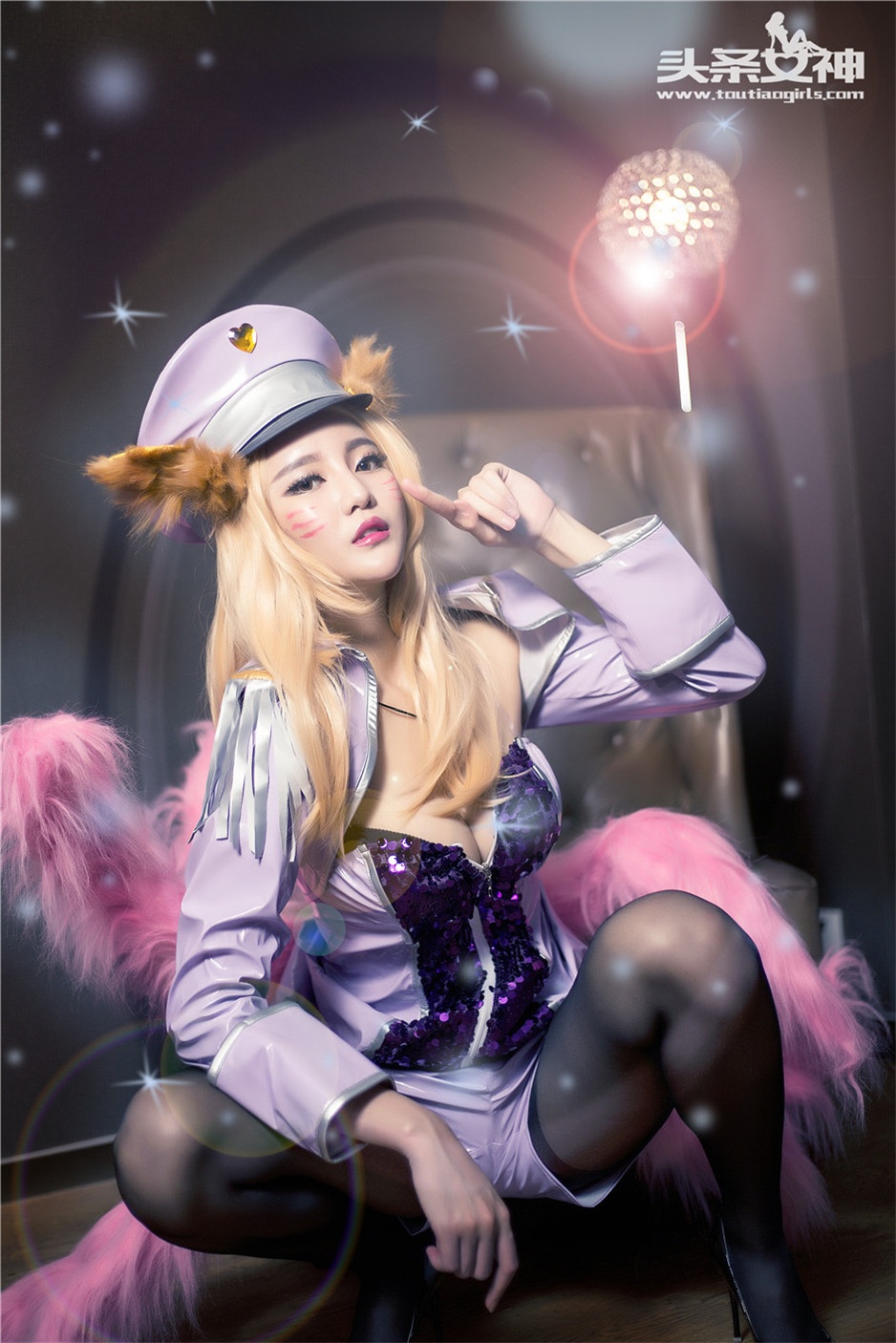 95后嫩模文雪黑丝诱惑性感cosplay写真