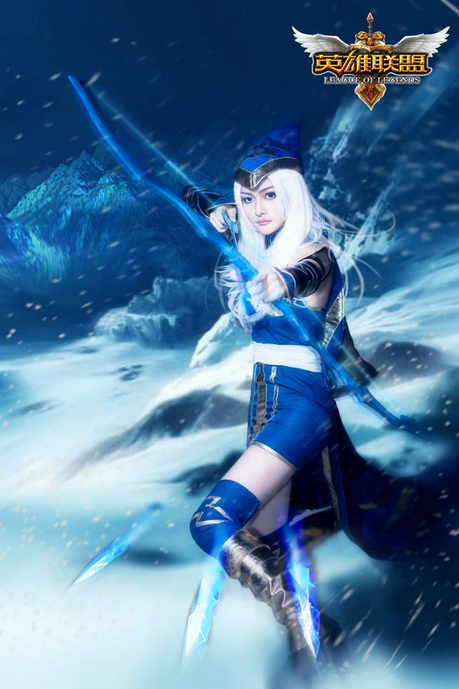 日本动漫cosplay美女英雄联盟寒冰射手图片