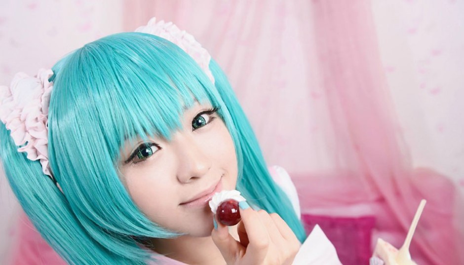 莫寒cos高清图片神还原初音未来