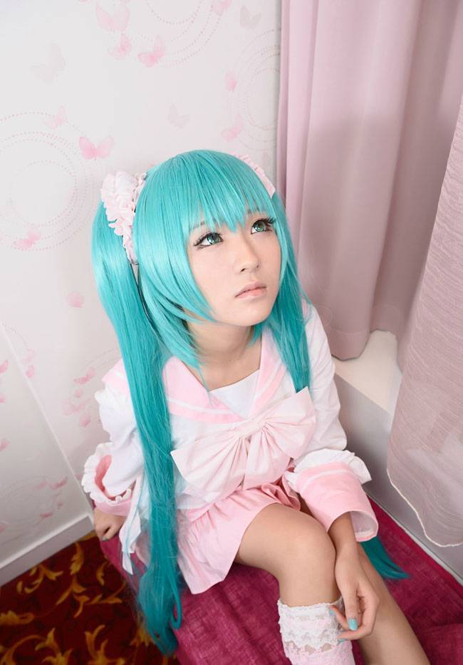 莫寒cos高清图片神还原初音未来