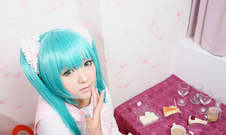 莫寒cos高清图片神还原初音未来