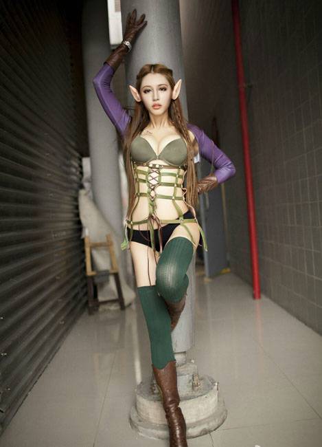 美女于芷晴cos精灵女王性感诱惑十足