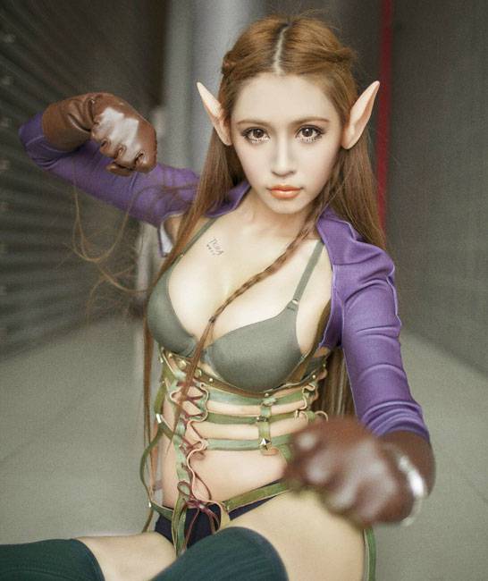 美女于芷晴cos精灵女王性感诱惑十足