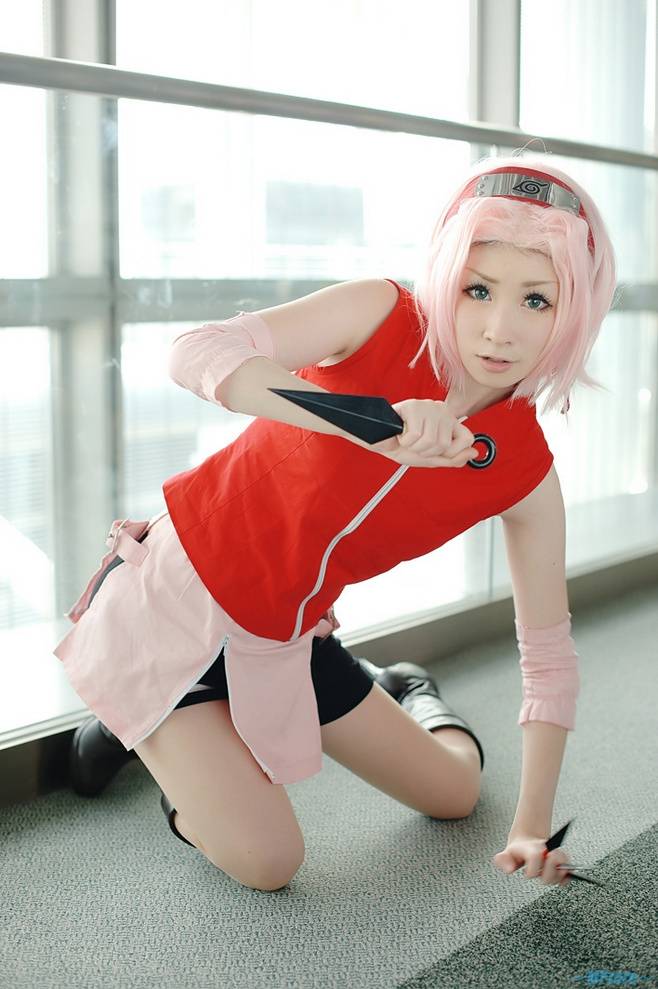 火影小樱COS图片惟妙惟肖