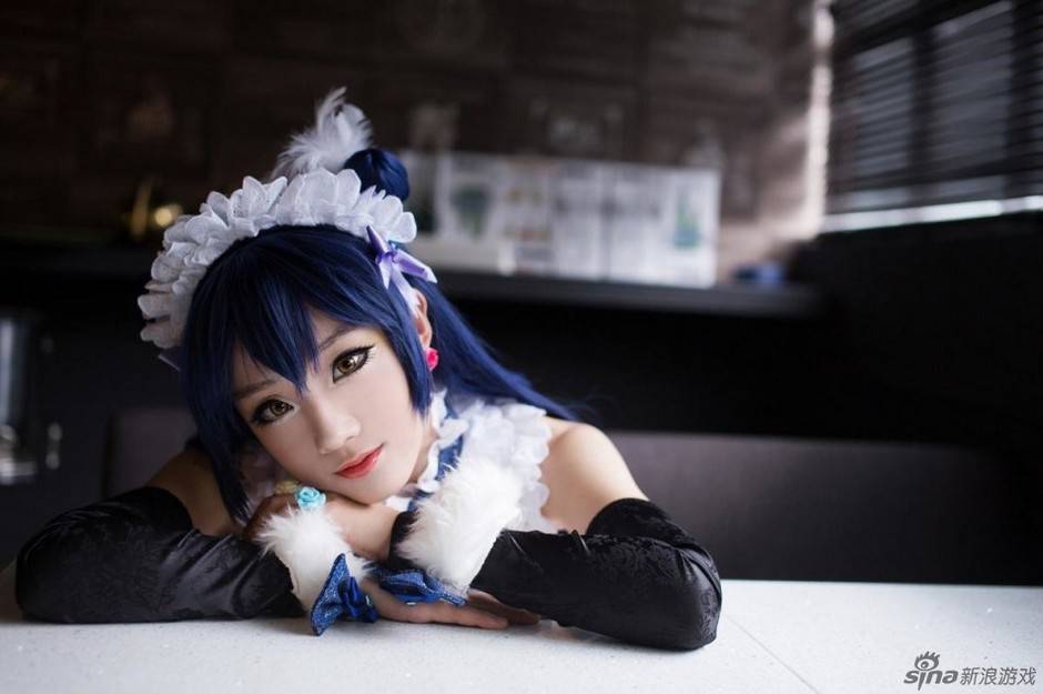 园田海未COS女仆觉醒美图欣赏