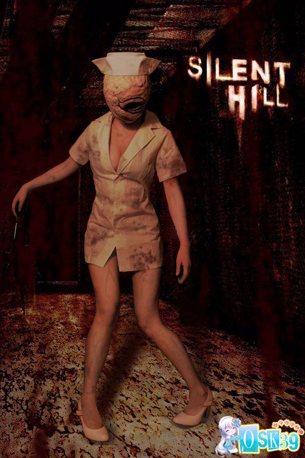 韩国大胸妹子cosplay寂静岭无脸护士