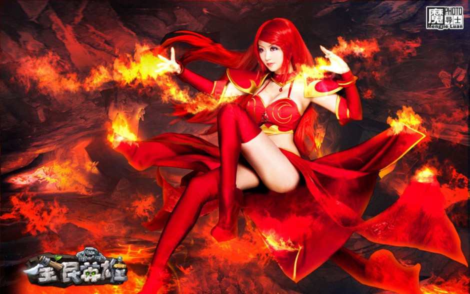 冰火双生美女性感cosplay高清图